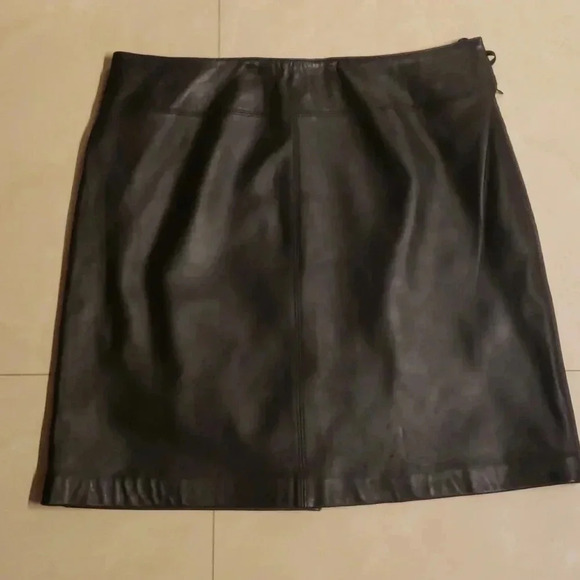 Jaclyn Smith classic leather skirt size 16 - Picture 1 of 4